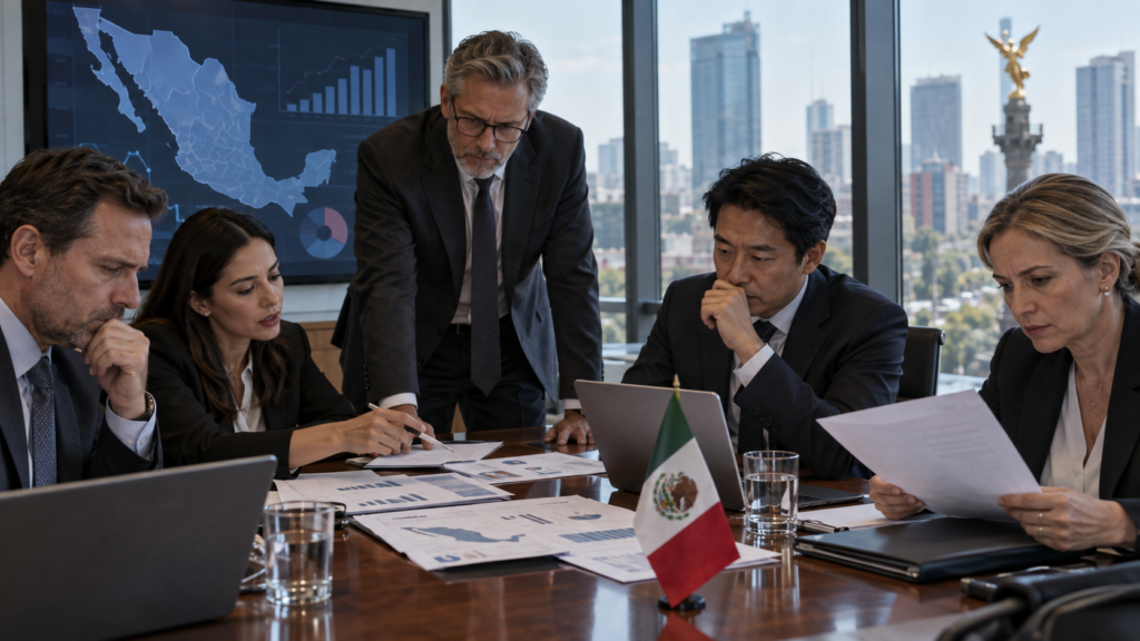 Ejecutivos analizan información económica y regulatoria de México